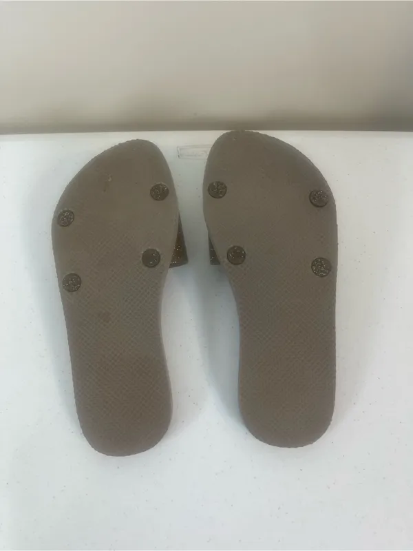 Old Navy Glitter Slide Sandals - Brown - Image 4