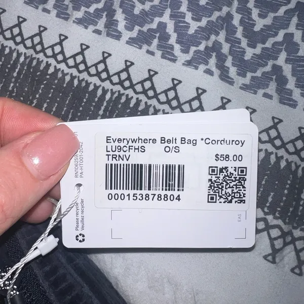 NWT Navy‎ Lululemon corduroy belt bag 1L - Image 4