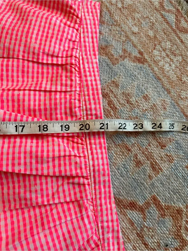 Lilly Pulitzer thyme skirt fiesta pink gingham style 48545 size 6 preppy no flaw - Image 9