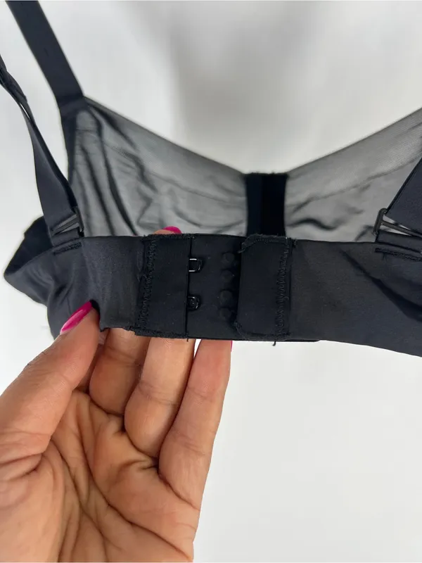 SKIMS No Show Unlined Demi Bra 32B Onyx Black NWT - Image 8