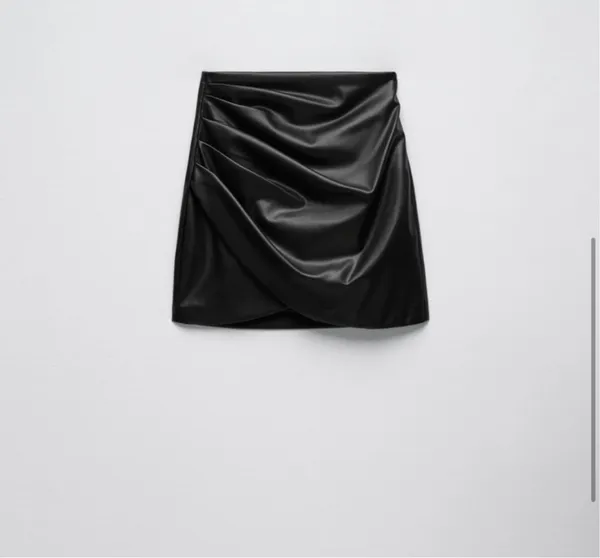 Zara faux leather wrap skirt - Image 3