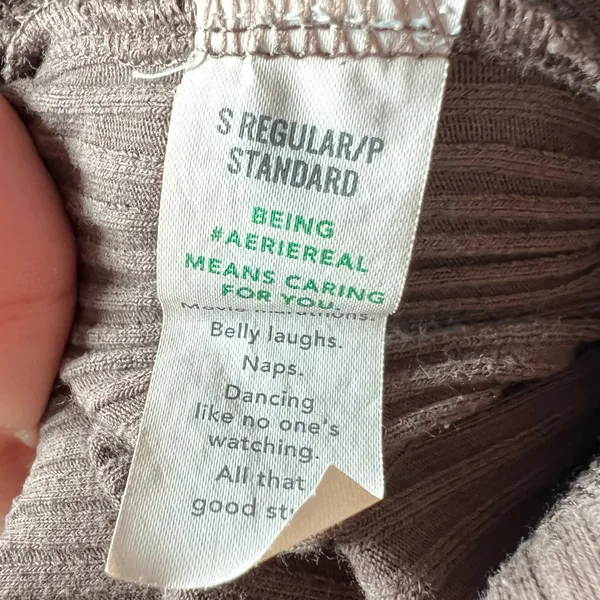 Aerie Kick-It Ribbed‎ High Waisted Super Flare Pants Size Small Pull On Lounge - Image 6