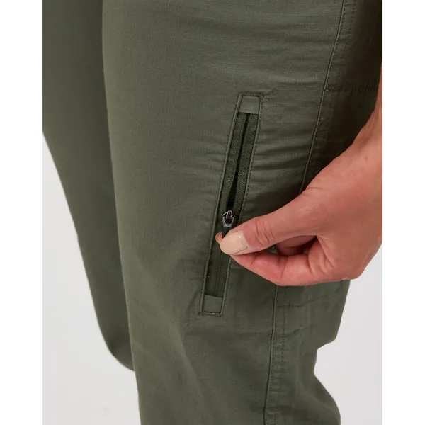 Vuori Womens Ripstop Pant Army Green Small Organic Cotton Modern Slimmer‎ Fit - Image 3