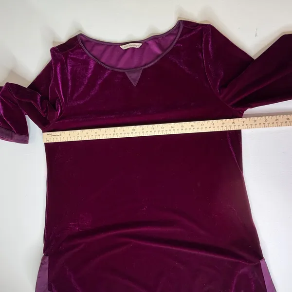 Soft Surroundings Velvet Tunic Top Sz‎ L/XL Purple Soft Comfy Royal Holiday Boho - Image 11
