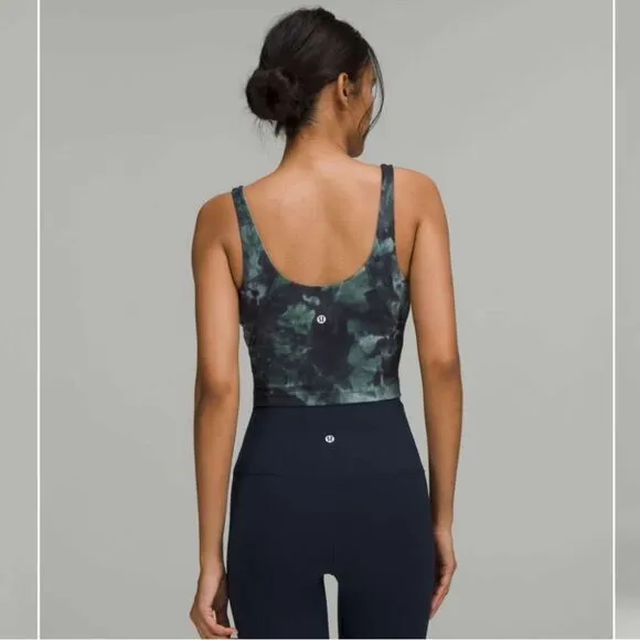 Lululemon 6 Align Tank Top‎ Diamond Dye Tidewater Teal Graphite Grey Padded NWT - Image 5