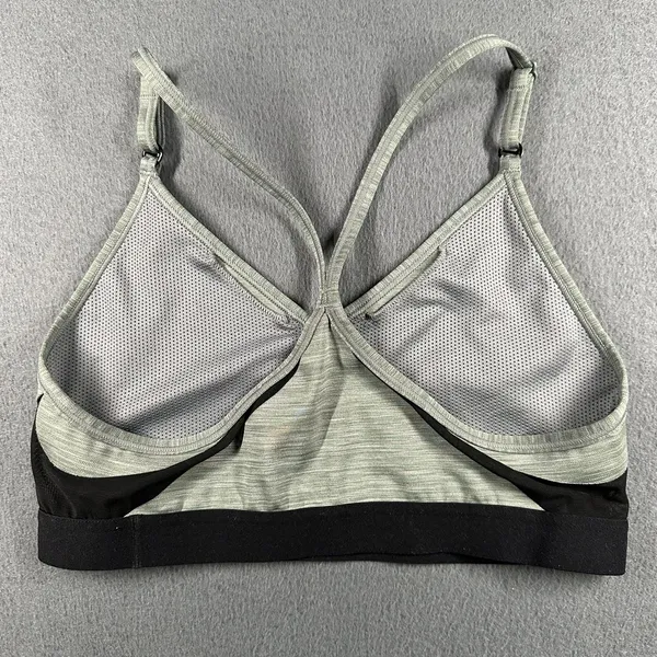 Nike Sports Bra Womens Small Gray‎ Black Dri-FIT Strappy Crossback Athletic - Image 7