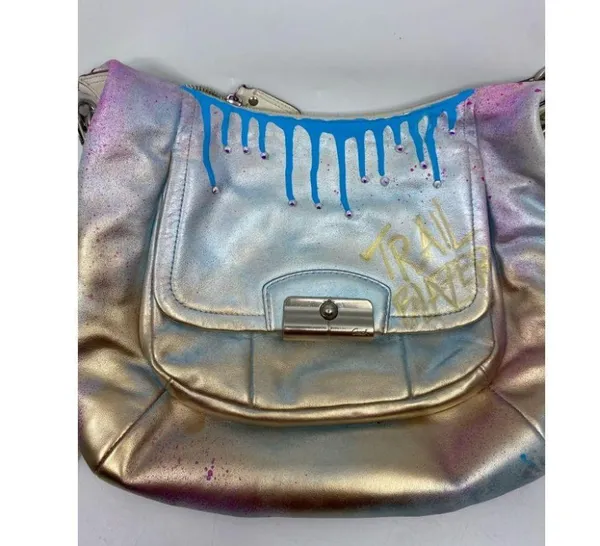 Coach Leather Crossbody Multicolor Customized - Image 4