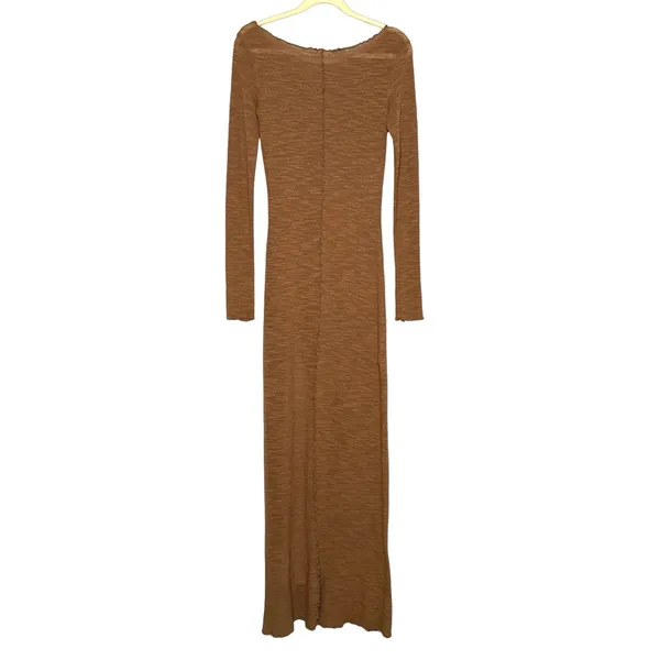 Urban Outfitters Out From Under Gauze Sheer Maxi Dress S Slit Long Sleeve Raw Hem Fairy Grunge - Image 8