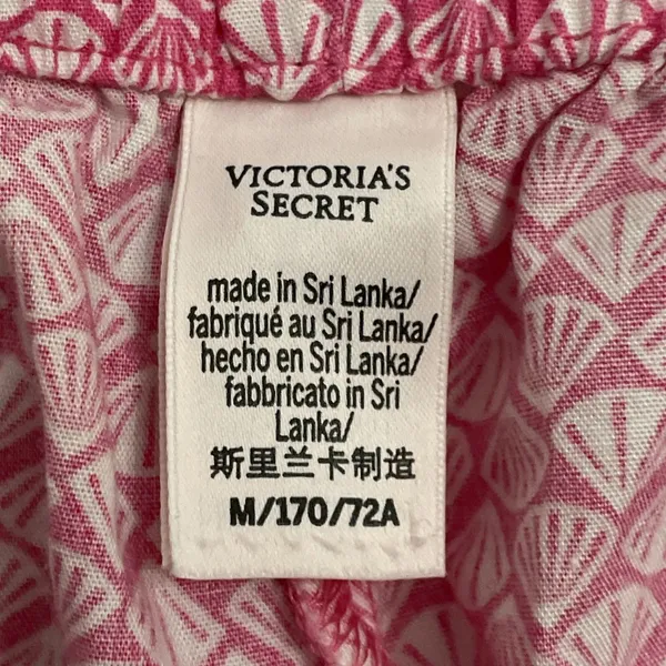 Victorias Secret Pink Fan Shell Print Pajama Shorts Womens Size Medium - Image 3