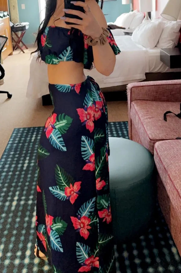 Two Piece Maxi Dress Multi - Image 2