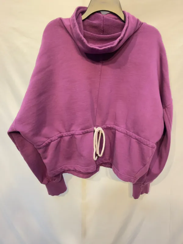Free People Movement Remi Purple Drawstring Sweatshirt Size Large NWOT - Image 4
