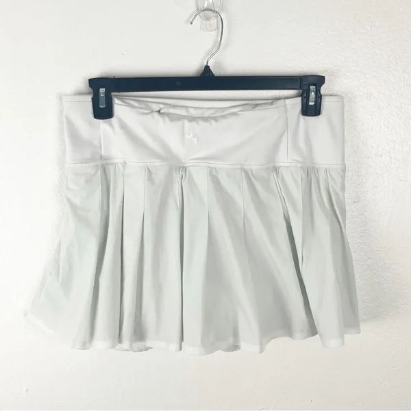 JOY LAB White Pleated Back Waist Zip Pocket Skirt XL Tennis Fishing Golf Neutral - Image 2