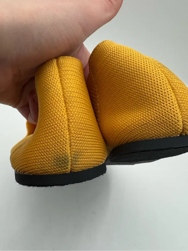 Mia Corinne Knit Flats in mustard goldenrod size 9 work office business casual - Image 3