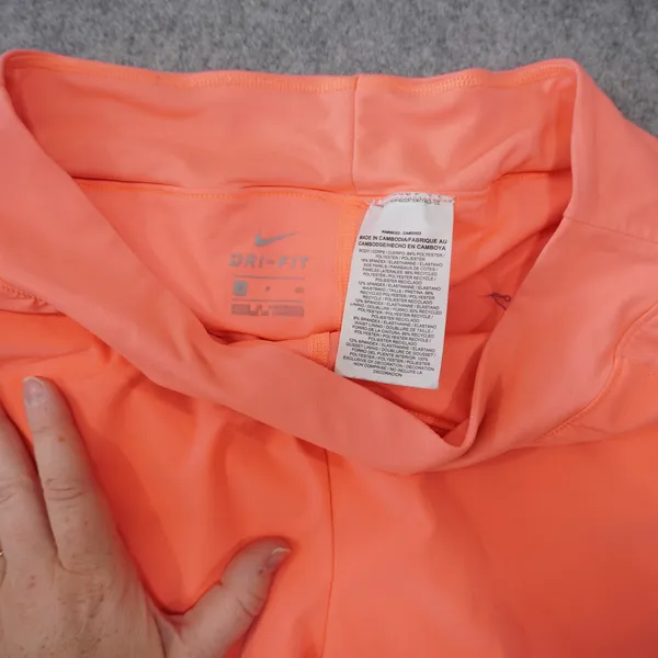 Nike Women's Size Small Pink Orange Running Shorts Dri-FIT Athletic Lightweight - Image 2