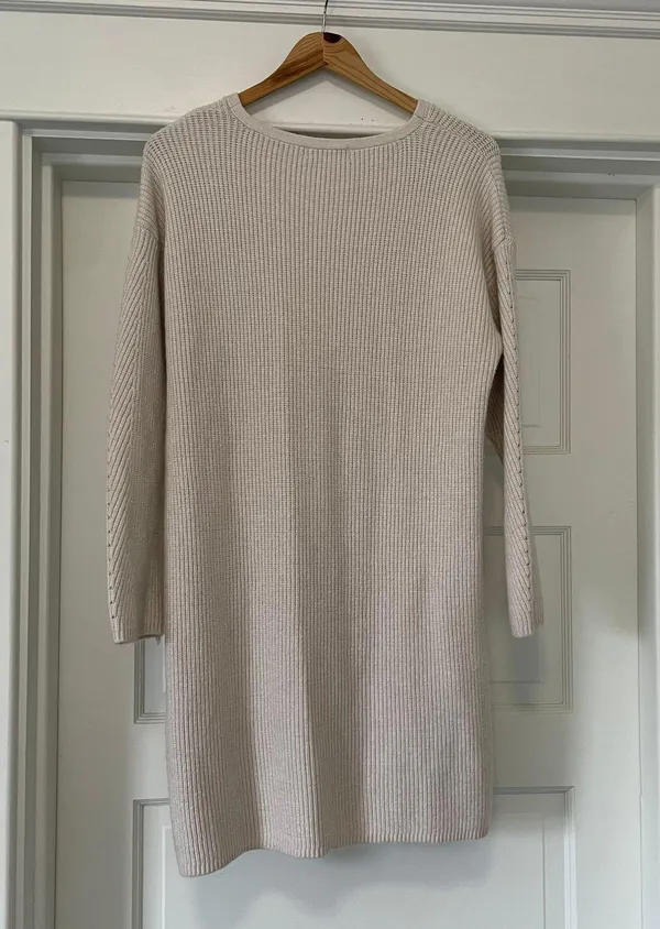 H by Halston White Cozy Sweater Dress - Image 4