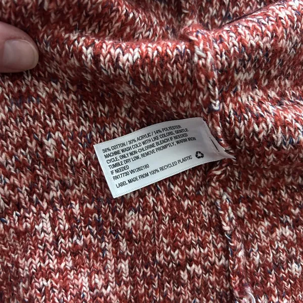 Universal Threads Cotton Blend Red Heathered Cardigan Sweater Women’s Size Large - Image 5