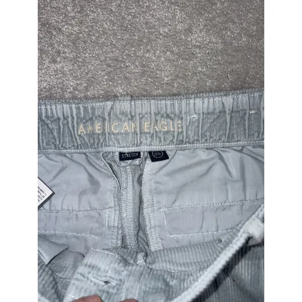 american eagle wide leg‎ trousers Corduroy Light Blue 2 Reg Stretch Waist Pants - Image 3