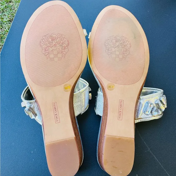 Vince Camuto Silver Women's Sandals Size 9 - Image 7