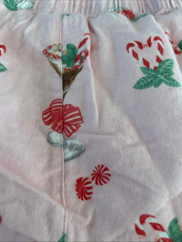 PJ SALVAGE HOLIDAY SHORY FLANNEL, Pink, MEDIUM, new with package - Image 8