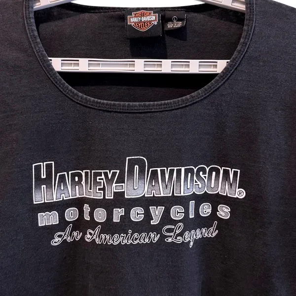 Harley-Davidson Long Sleeve Graphic‎ Tee Black Twin Cities Lakeville MN Womens L - Image 2