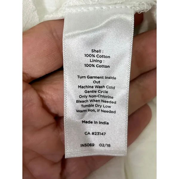 Talbots Pintucked Tiered Hem Cotton Gauze Embroidered Lace Maxi Dress Size 8 New - Image 6