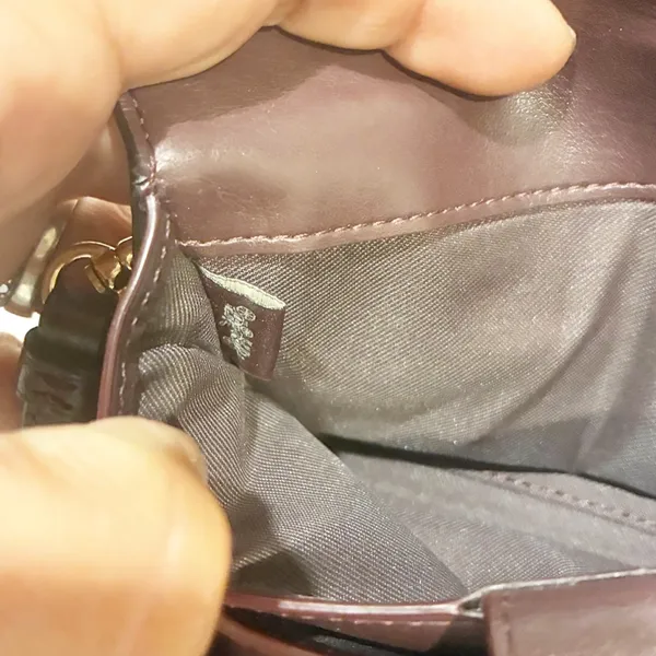 Coach‎ Burgundy Hayden Foldover Crossbody Wallet Double Snap Clutch - Image 4