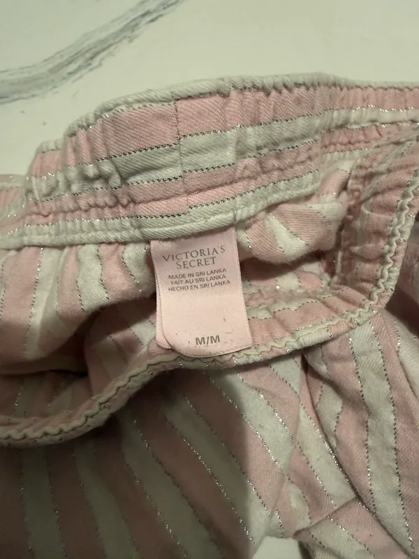 Victoria's Secret Glitter PJ Stripped Bottoms - Image 4