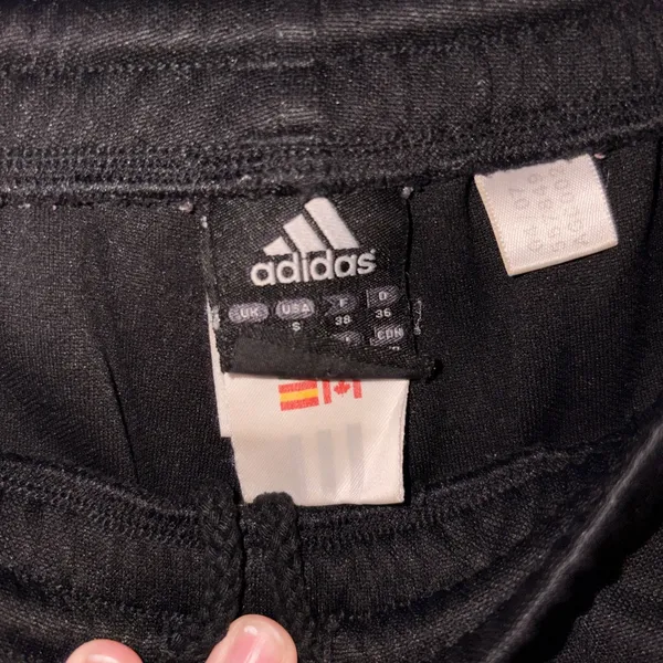 adidas Black Logo Track Joggers - Image 3