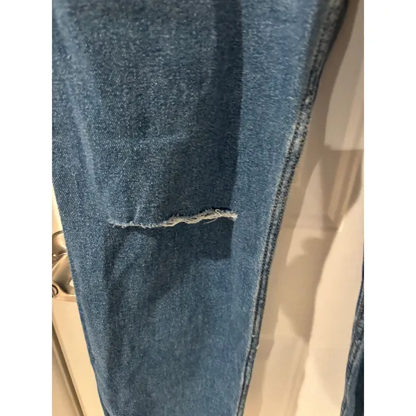 Hollister Jeans Distressed Ripped Dip Dye‎ Raw Hem Straight Leg Denim 3R - Image 2