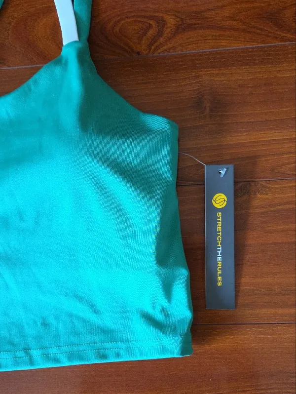 BNWT Sports Bra, Green Double-Strap, Size XL - Image 4