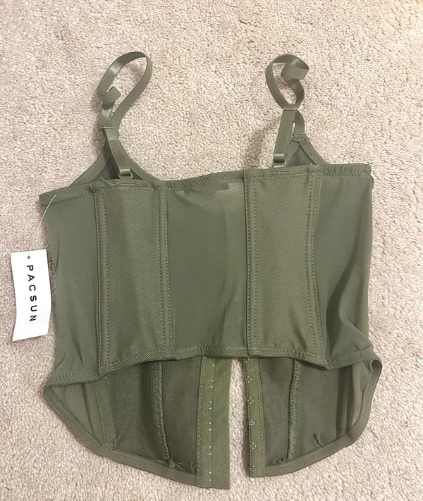 Green PacSun Corset Top - Image 3
