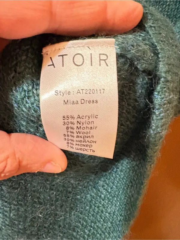 Atoir Miaa Long Sleeve Open-Back Sweater Dress in Green - Image 8