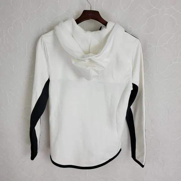 Hollister Full Zip‎ Hoodie Womens X-Small Black White Spell Out Sleeves Sporty - Image 11