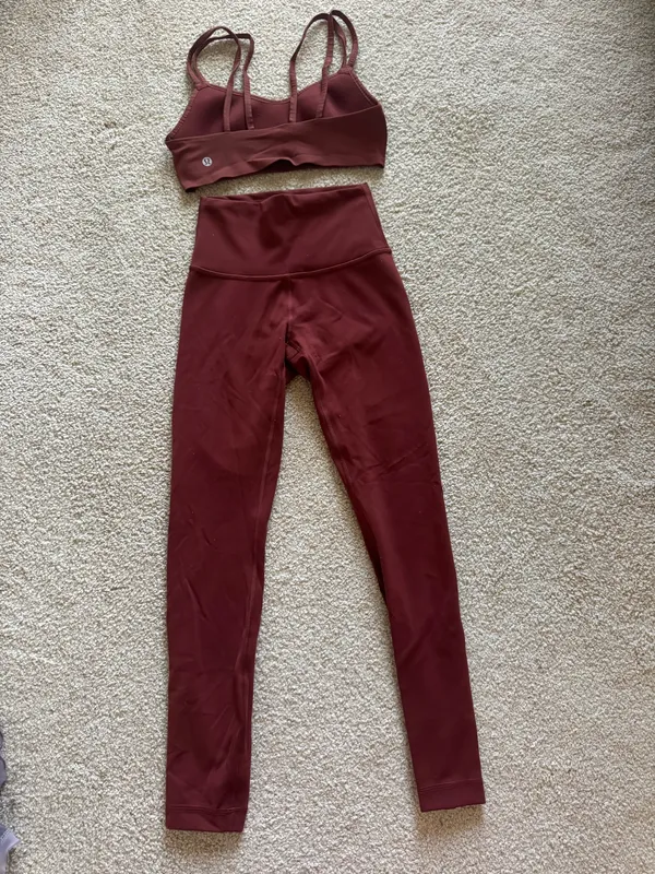 Lululemon burgundy orange set  - Image 2