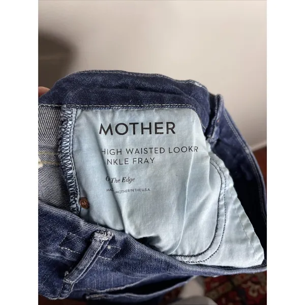 Mother High Waisted Looker Ankle‎ Fray in On the Edge Sz 25 - Image 10