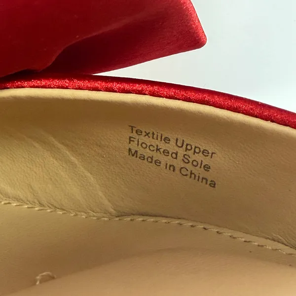 Jewel Badgley Size-7.5 Womens Mischka Francine Red Satin Bow Ankle Strap Pumps - Image 6
