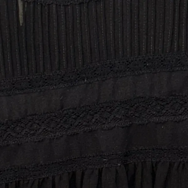 Women's Band of Gypsies Black Charmante Lace-Trim Top Size Medium‎ - Image 3