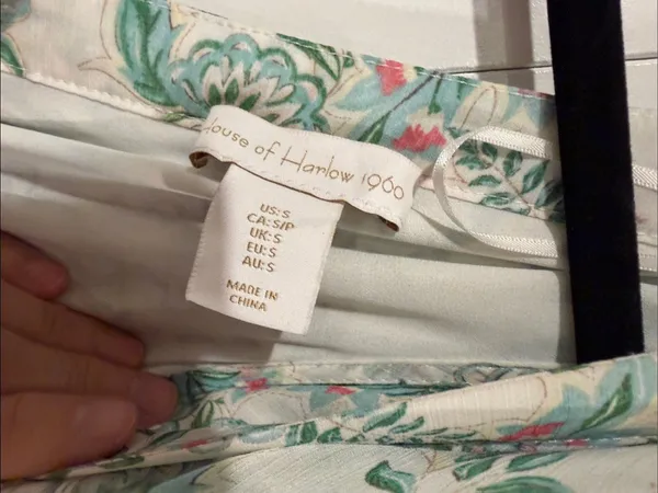 House of Harlow‎ 1960 Pastel Floral Tiered Maxi Dress - Mint & Blush - Image 6