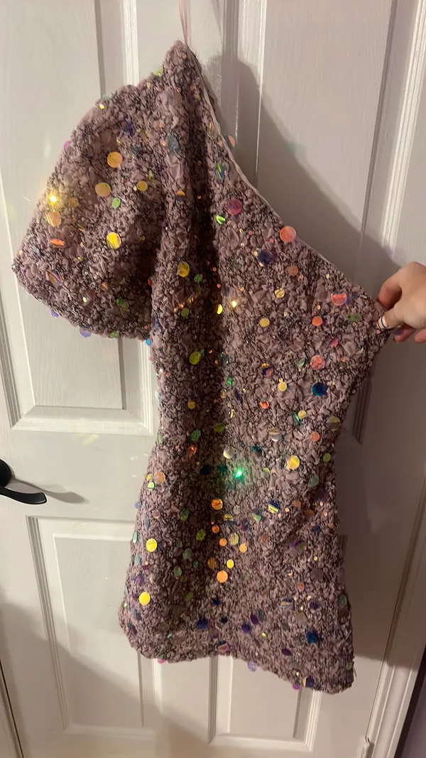 Pink Sequin Endless Rose Mini Dress - Image 2