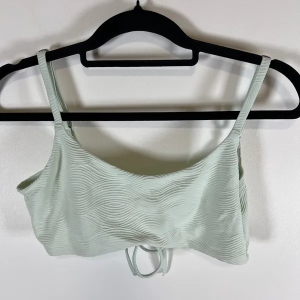 Calia Mint Green Textured Wave Bikini Set Top M Bottom S Swimsuit 2‎ Piece - Image 2