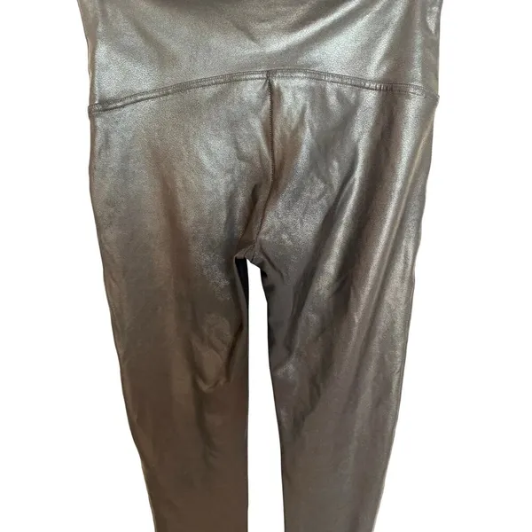 Spanx SPANXshape™ Faux Leather Leggings Women’s Size L Black Compression 2437 - Image 8
