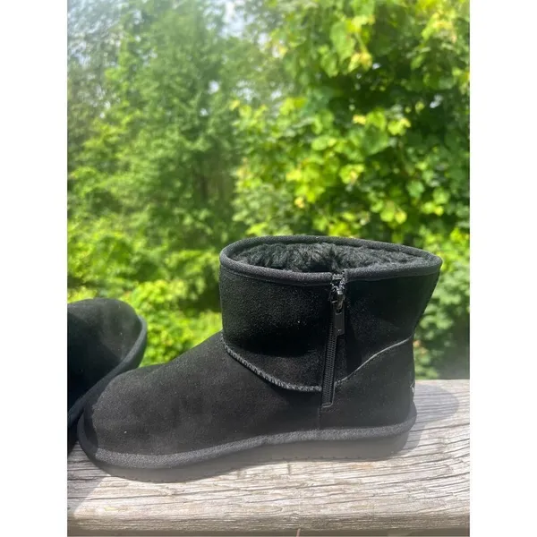 KOOLABURRA Leather Suede Black Booties Sz 5 NWOB - Image 5