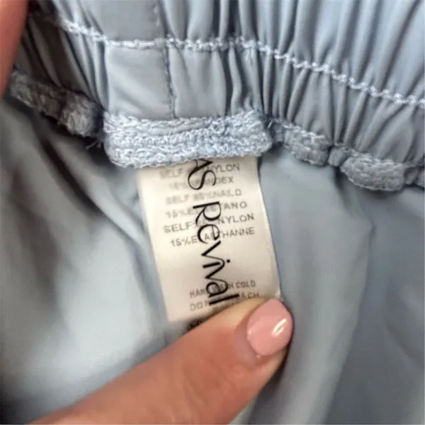 Altar’d State Revival Women's M Blue Gray Flowy‎ Athletic Shorts Butterfly Style - Image 5
