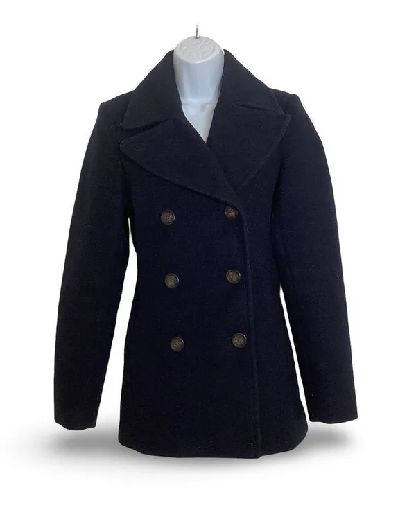 Old Navy Brushed Flannel Peacoat - Image 2