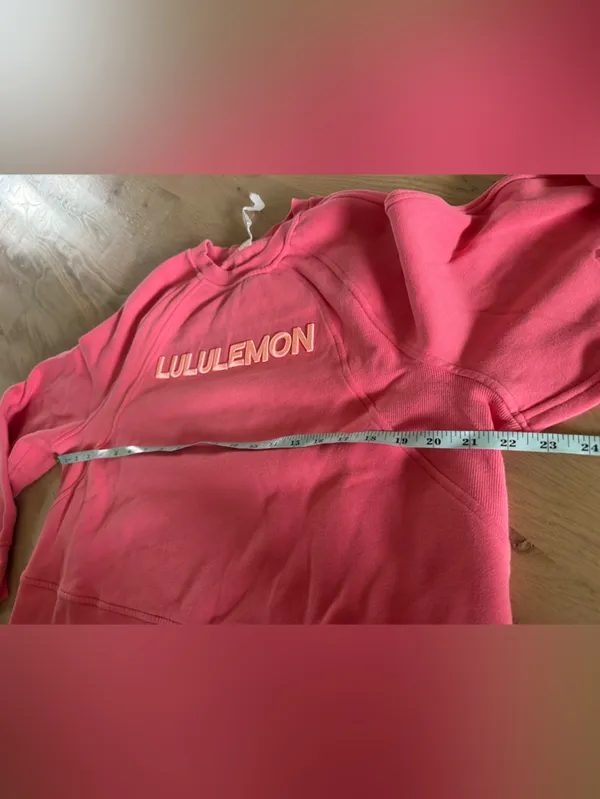 Lululemon Scuba Oversized Pullover Wordmark Sakura Pink size m/l - Image 8
