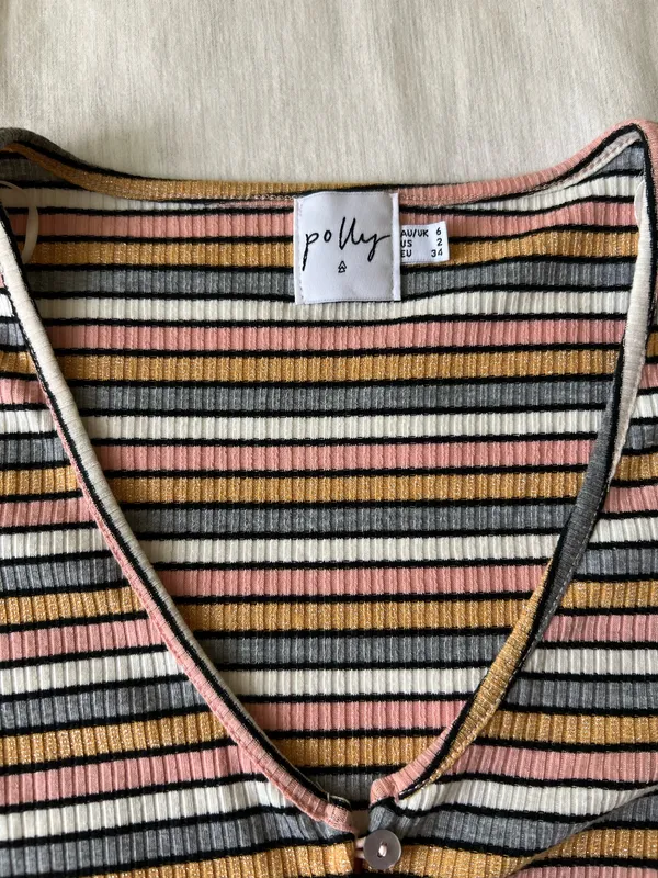 Princess Polly Striped Button Down Top - Image 3