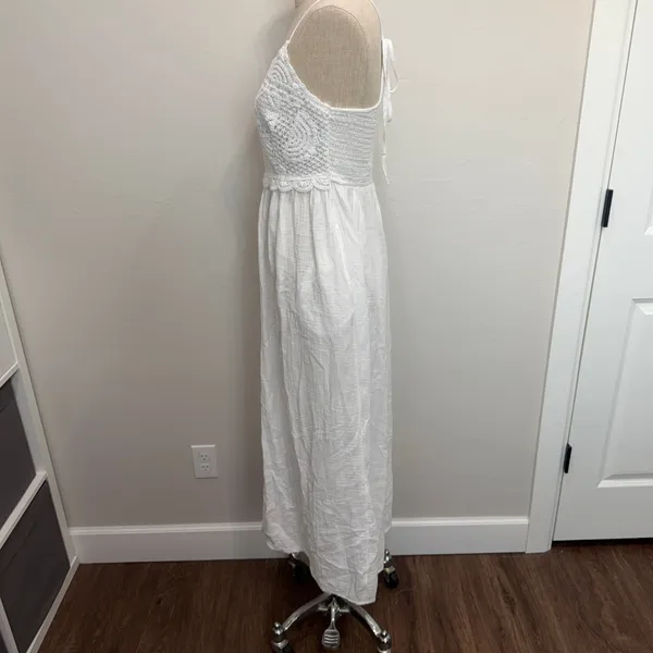 Universal Threads Small Crochet Trim Maxi Sundress Halter Gauze Beachy Resort - Image 6