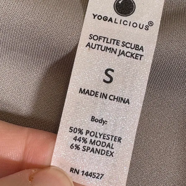 Yogalicious Grey Softlite Scuba Autumn Jacket Womens S Bomber Athletic Casual - Image 11