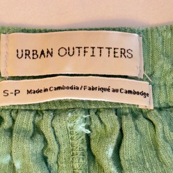 500 |‎ Urban Outfitters Boho Linen Blend Tie Shoulder Romper Green Womens S - Image 5