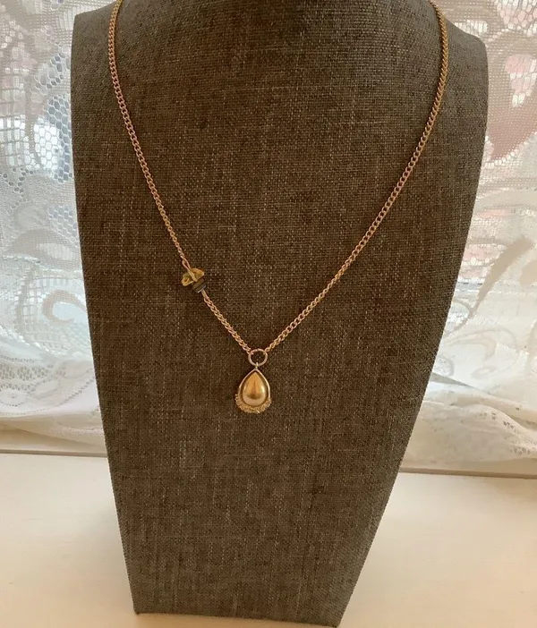 Handmade Sparkle gold earth tone pearl necklace - Image 2